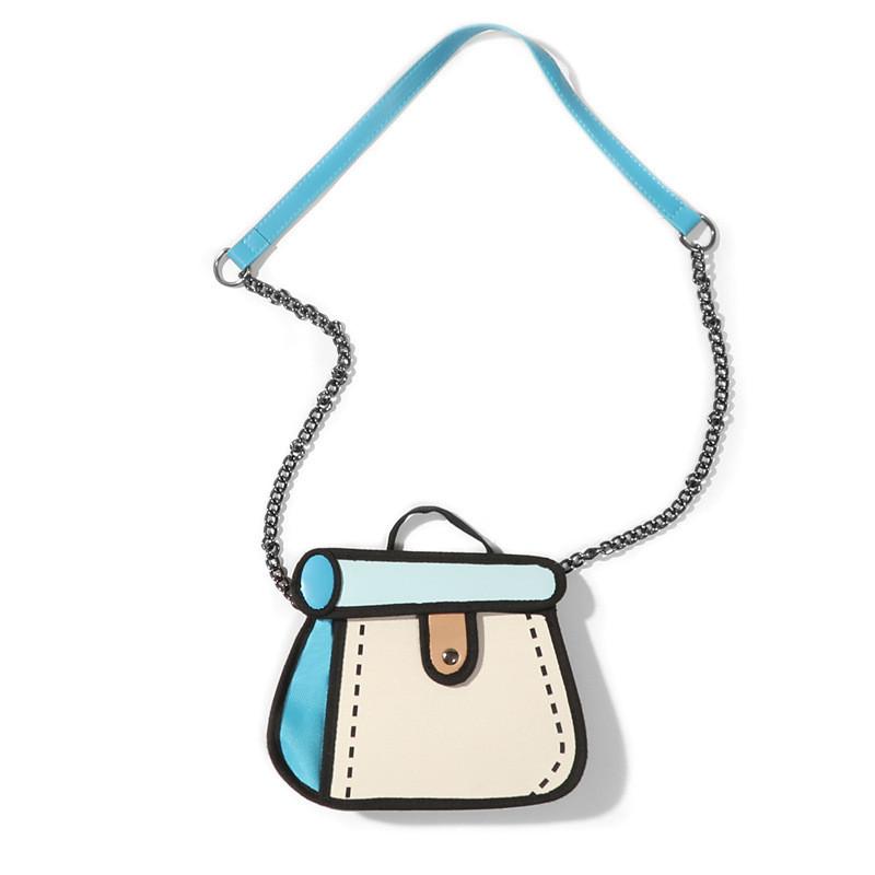 Cartoon Anime Canvas Bag With Contrast Color Design For Daily Casual Use