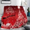 Santa Claus Series Digital-printed Polyester Bedroom Velvet Flannel Cover Blanket Fleece Soft Sofa Cover Blankets for Beds