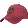 Tartan Plaid Baseball Cap Unisex Washed Cotton Dad Hat Low Profile Adjustable Outdoor Cap