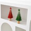 NUCHI Mini Wooden Christmas Tree Desktop Ornament Scene Decor