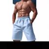 Summer Casual Pocket Simple Drawstring Cotton Linen Casual Men's Shorts