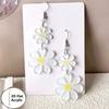 1 Paio Orecchini Pendenti Floreali da Donna Orecchini a Gancio Floreali in Acrilico 2D Ipoallergenici Leggeri Orecchini Pendenti Floreali Gioielli alla Moda