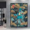Print on Canvas  Gengar Classic Anime Posters Cartoon Character Picture HD Printing Retro Style Home Living Room Decor