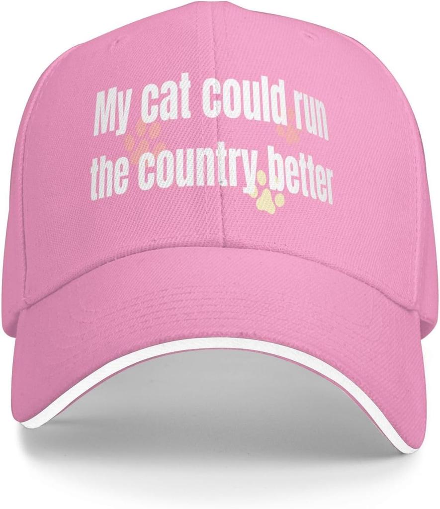 My Cat Could Run The Country Better Baseball Cap Unisex Adult Polyester Adjustable Outdoor Hats