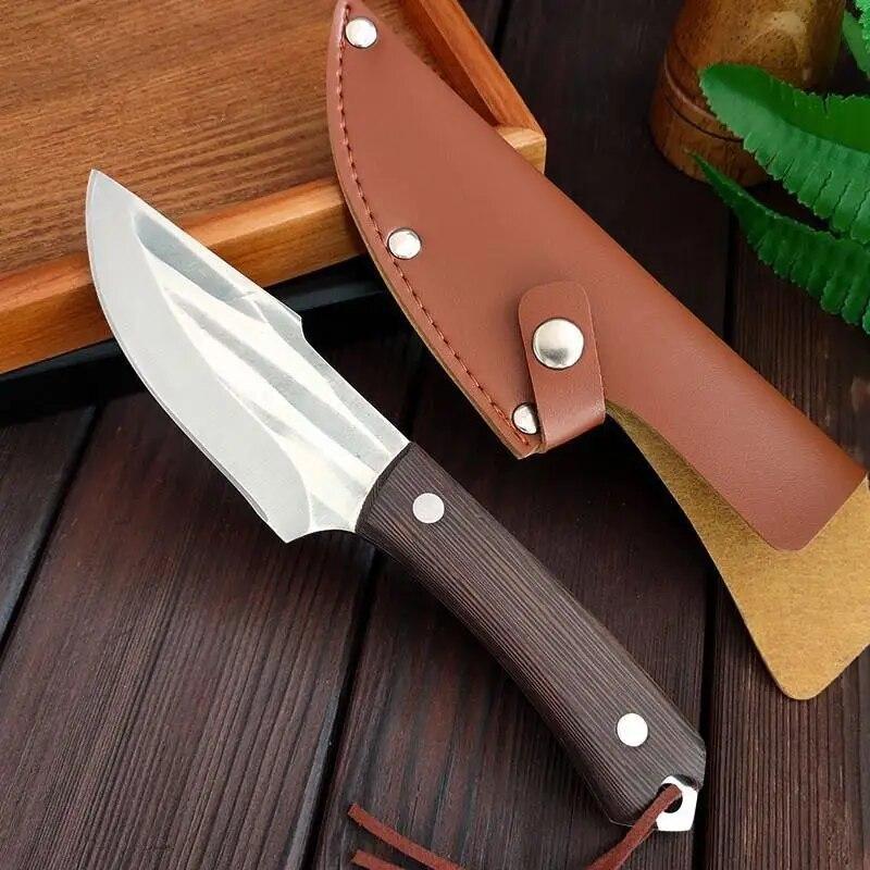 Boning Knife Kitchen Chef Knive Handmade Forged Fishing Meat Cleaver Stainless Steel Butcher Camping Knife with Knife Cover
