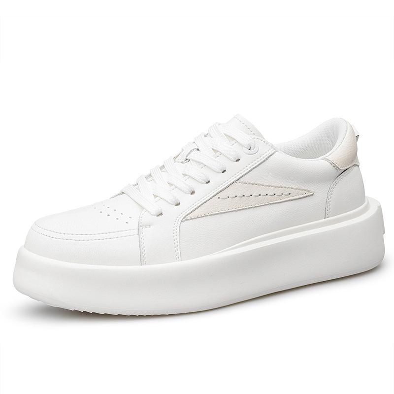 Summer Men Casual Elevator Shoes Head Layer Leather Shoes Invisible Increase 5CM Outdoor Leisure Non-slip Soft Not Tired Feet