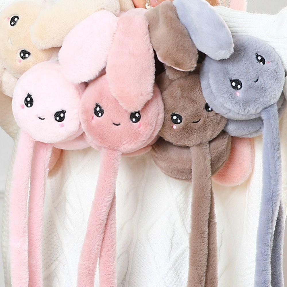 Caps Moving Rabbit Earmuffs Ears Protection Ear Warmers Winter Plush Ear Muffs