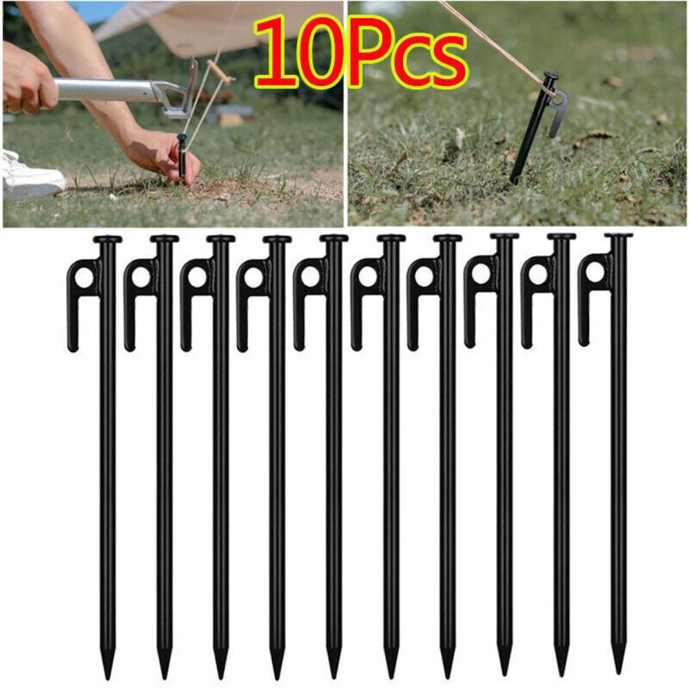 10Pcs 30cm Camping Pegs Heavy Duty Tent Pegs Duráveis Pregos de Chão