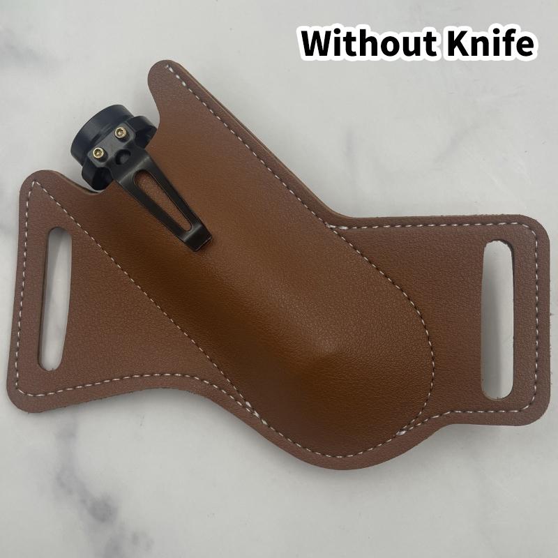 1Pc Sheath Cover Pants Protector Bag Cowhide Fold Knife Leather Sheath Scabbard Straight Pocket Knife Cover Bag Outdoor Tool