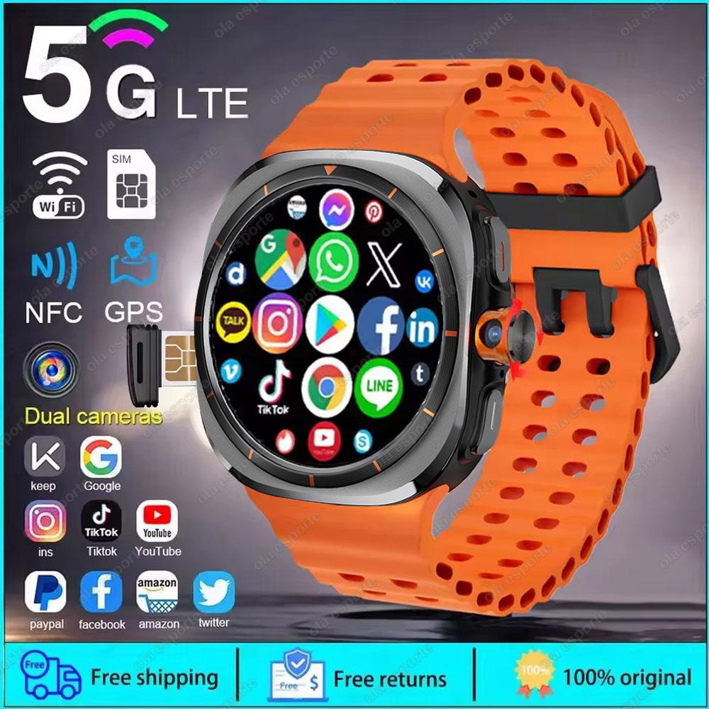 U8 Ultra IOS Android 9.0 Smart Watch Men 4G 5G SIM Card WiFi NFC GPS Compass 32GB Smartwatch Rotating Camera Sport Watch 7 Ultra