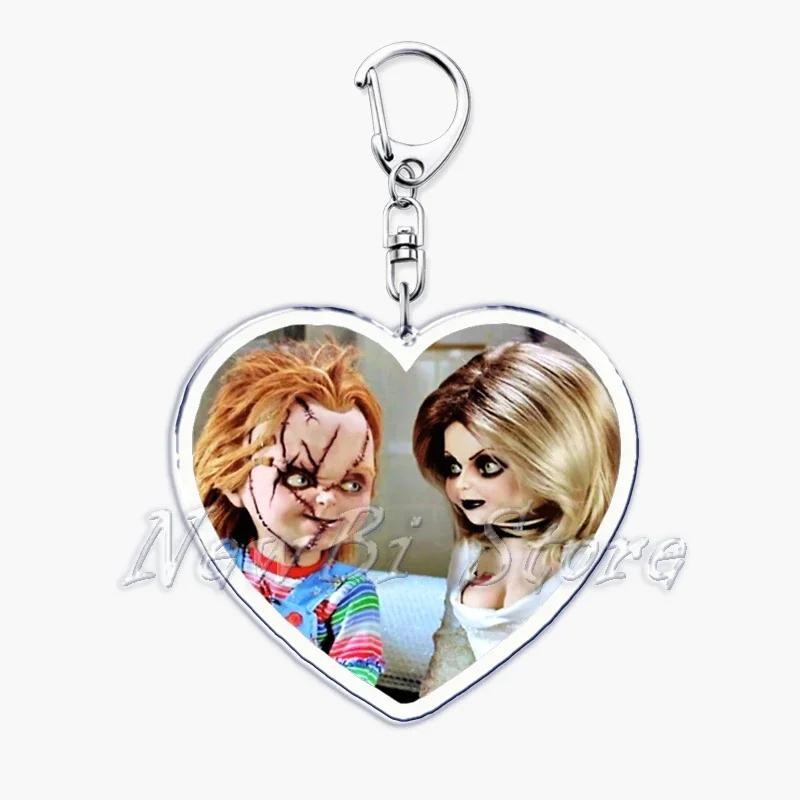 

Horrible Movie Chucky Bride Keychain for Accessories Bag Pendant HALLOWEEN Ghost Doll Key Chain Ring Keyring Jewelry Fans Gifts