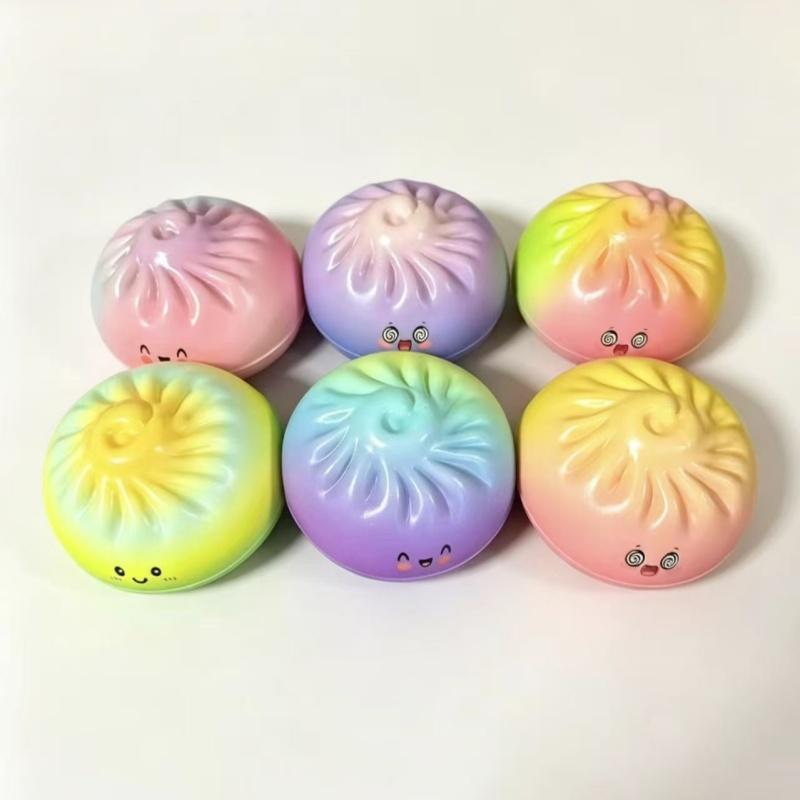 Simulation Dumpling Soft Colorful Stress Relief Toy Anti Anxiety Fidget Gift For Adults Relieve Adhd And Pressure