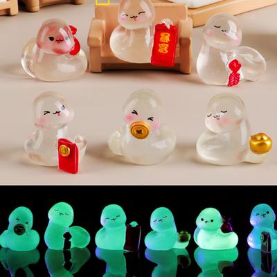 Set Of 10 Cartoon Glowing In Dark Snake Figurines Nightlight Miniature Snake for Home Decoration and Gifting