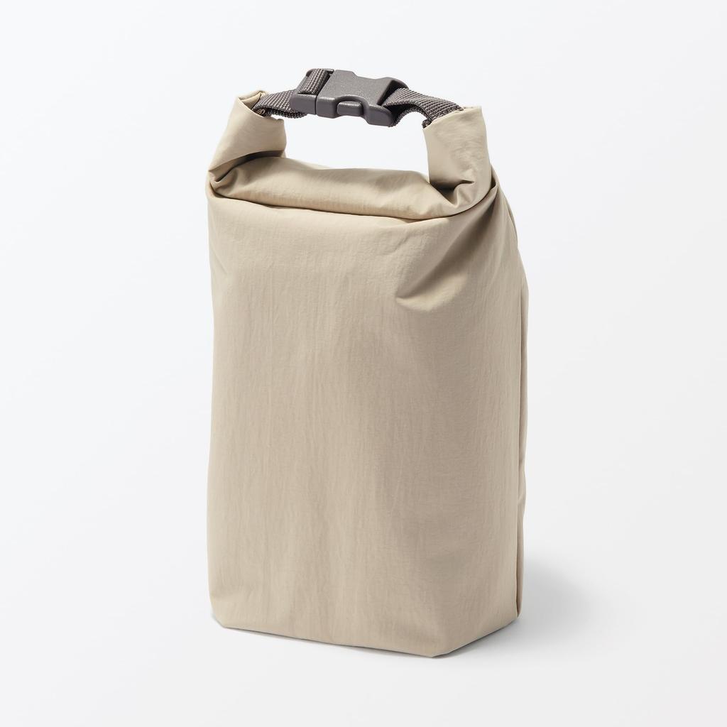 MUJI Adjustable Height Lunch Bag Roll Top Small Beige 84843051