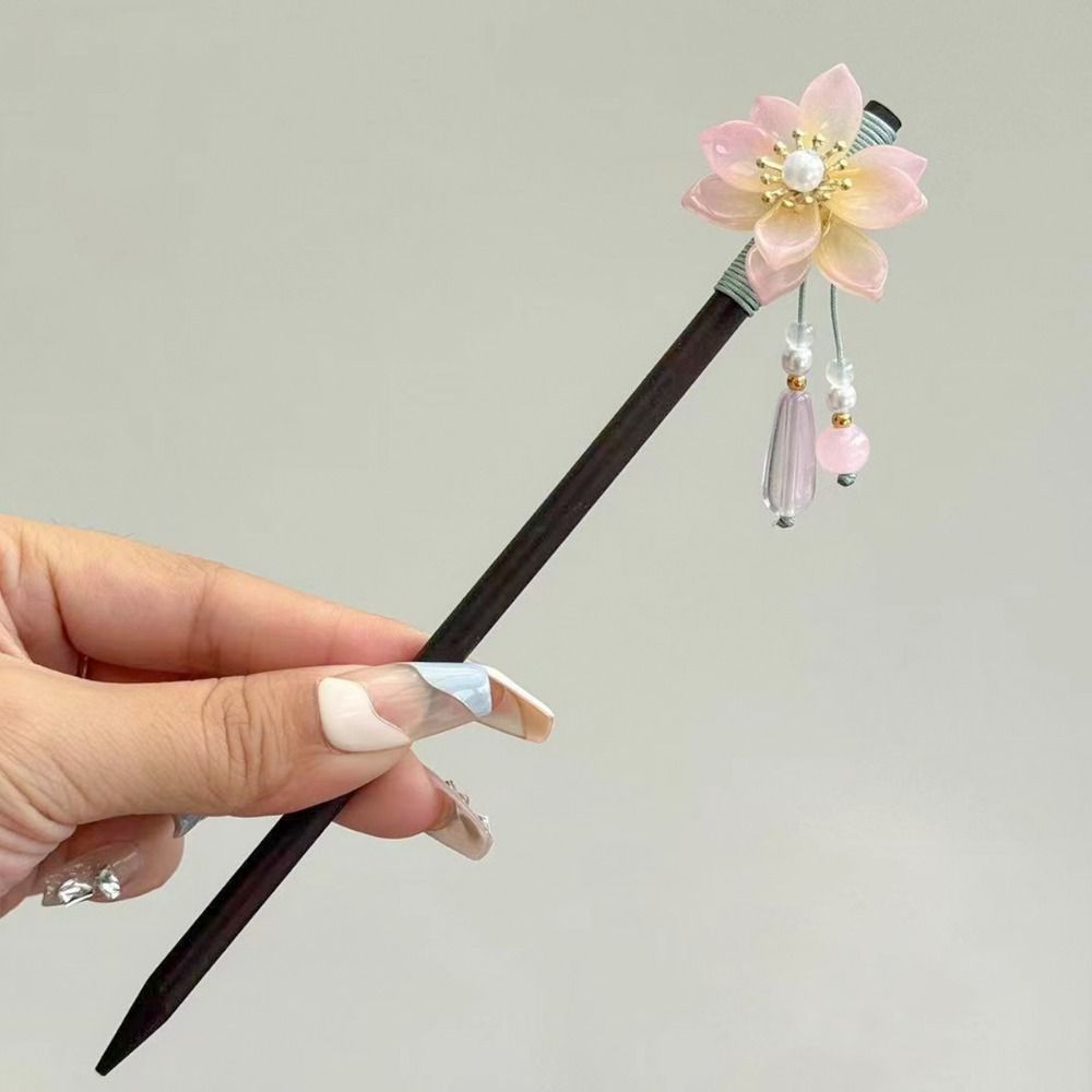Retro Flower Hair Sticks Handmade Party Hair Bun Women Hair Jewelry Hair Chopsticks  For Disk Hair