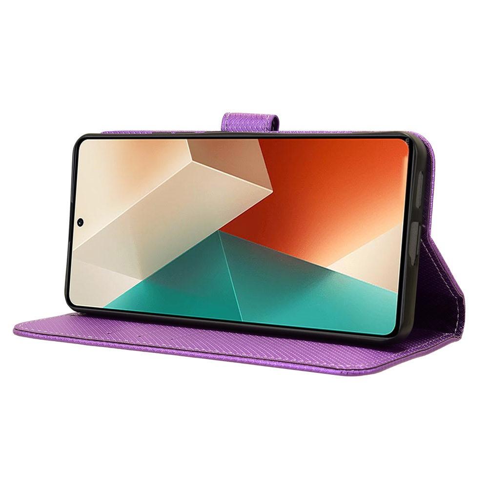 Flip Case for Xiaomi Redmi Note 13 5G, Wallet Smart Magnet, Purple