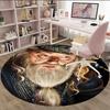 1pc Hogwarts4 Carpet, Round Rug, Comfortable, Suitable for Entryways, Living Rooms, Office, And Bedrooms, Christmas Decoration