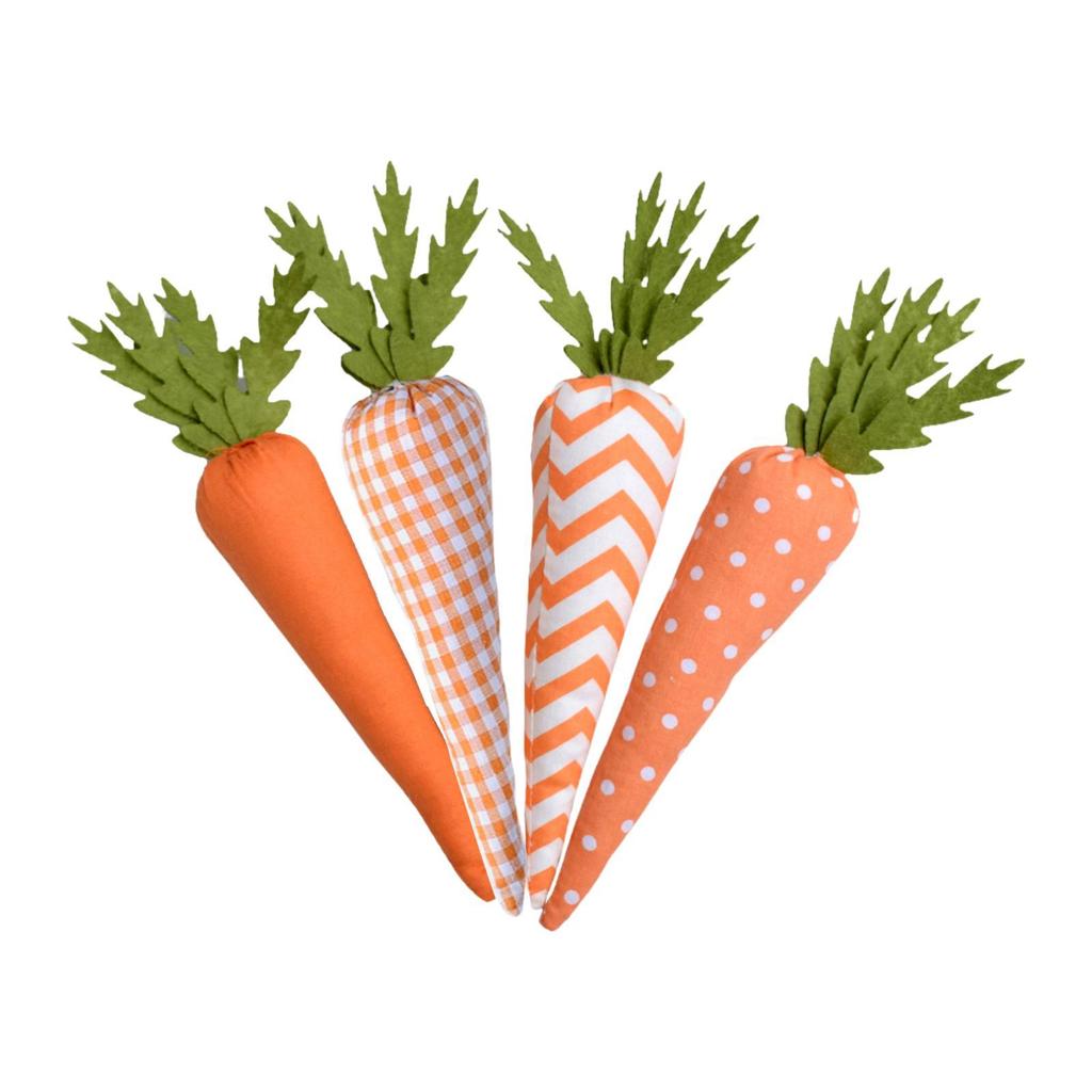 4x Easter Carrot Ornaments Artificial Party Favors Festival Gift Easter Decoration for Living Room Kitchen Wedding Holiday Home