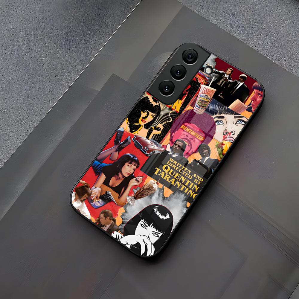 Movie Pulp Fiction Phone Case Glass For Samsung Galaxy S23 S25 S24 S21 S22 S20 Ultra Fe Plus A34 A15 A25 A52 A53 M54 Cover