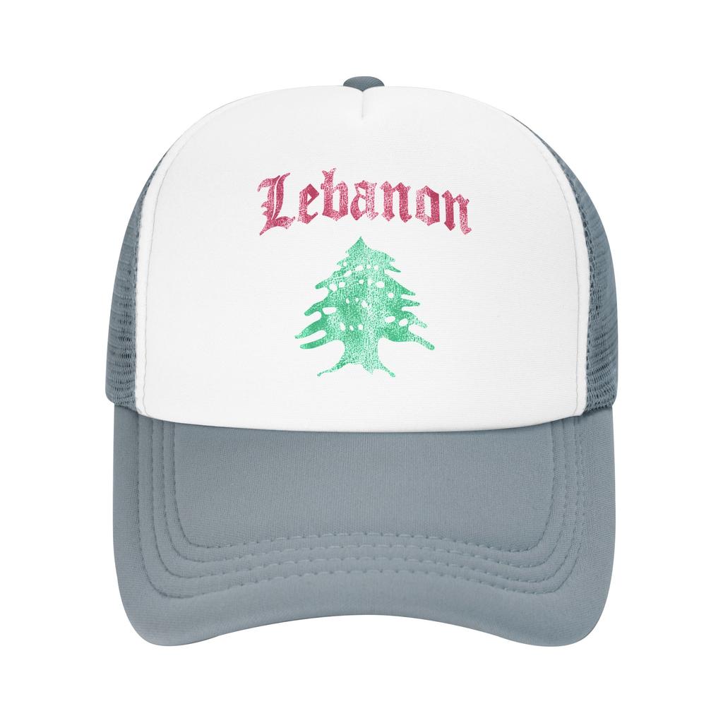 Lebanese Flag of Lebanon Mesh Baseball Caps Unisex Outdoor Sun Hat Hats Breathable Summer Trucker Caps