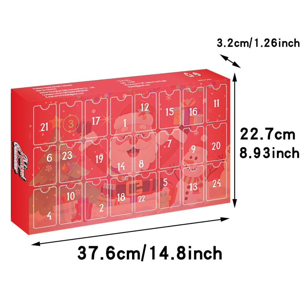 2025 Weihnachts-Countdown-Kalender 24 Stück Sammel-Weihnachts-Adventskalender Strumpffüller Weihnachts-Geschenkbox für Jungen Mädchen