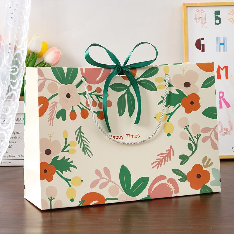Small Fresh, Gift Bag, Handbag, Light Green, Packaging Bag, Cosmetics Bag, Gift, Ribbon