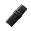 Genuine Leather Genuine Leather Pencil Case Tie Rope Pens Bag Foldable Leathe Pencil Bag Foldable Creative