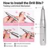45000RPM Nail Drill Machine Portable Rechargeable Electric Nail File With HD LCD Display Professional Nail Art Polishing Machine