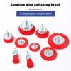For Drill Rotary Tool Remove Rust/Corrosion/Paint Nylon Abrasive Brush Grit 80/120/180/240 Flat Abrasive Wheel Brush 1/4" Shank