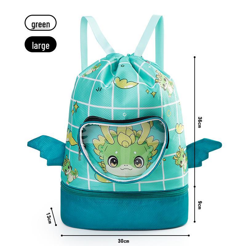 Kinder Wasserdichter Schwimmrucksack: Jungen-Kulturbeutel und Mädchen-Strandtasche mit Trocken-/Nass-Trennung