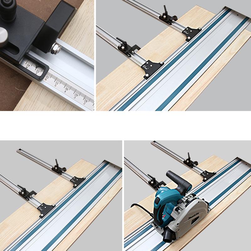 Parallel Rail Guide System Aluminium Alloy Circular Saw Track Set Fixed Guide Rail Bracket For Track Saw Track Repeatable Cuts