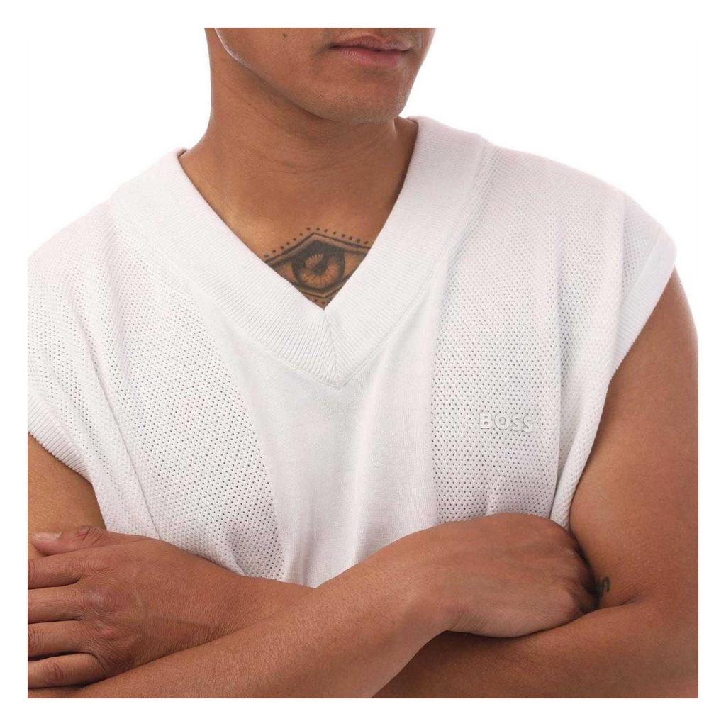 Boss Mens Knitted Relaxed Fit Sweater Vest