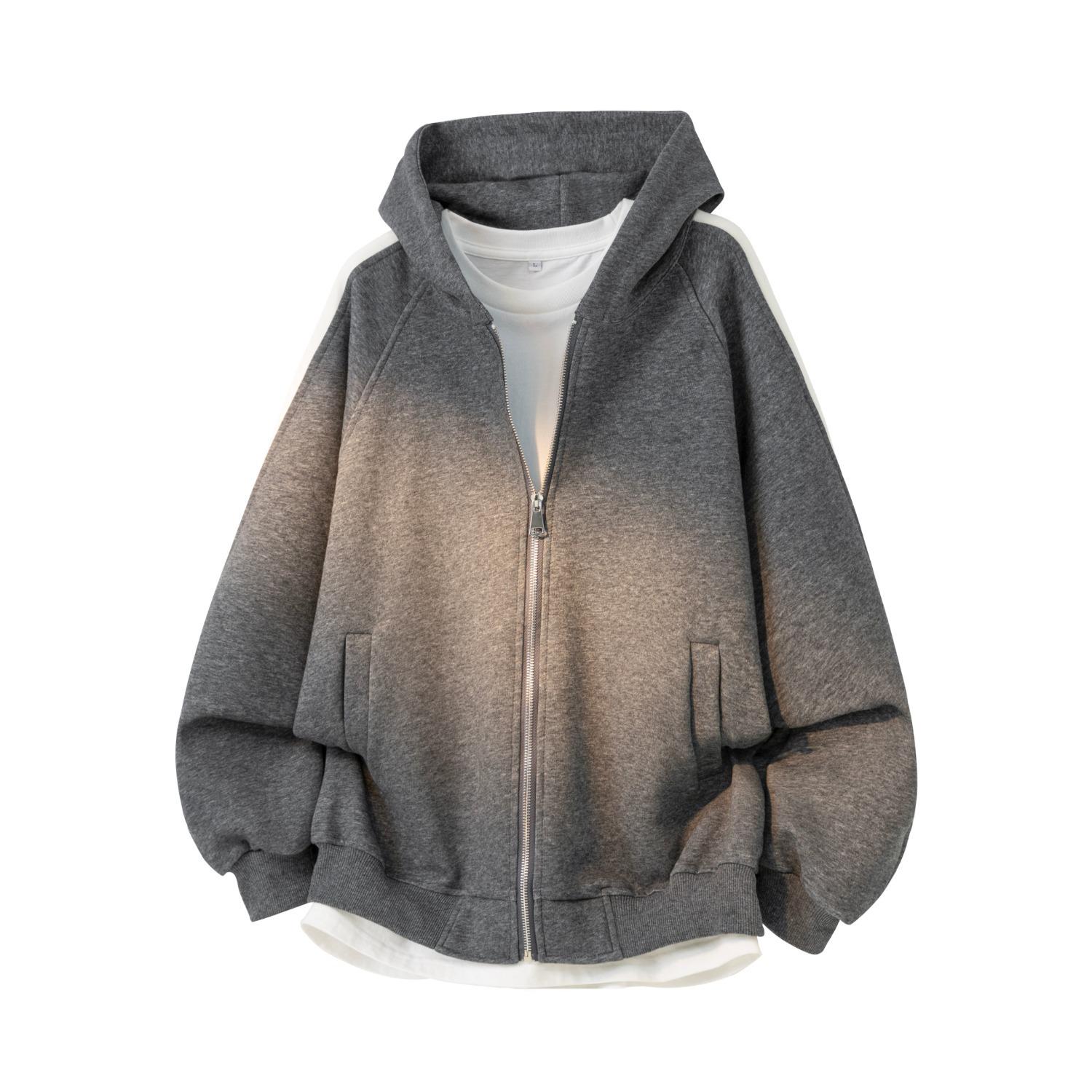 Men s Heavyweight Color Block Zip-Up Hoodie 2XL