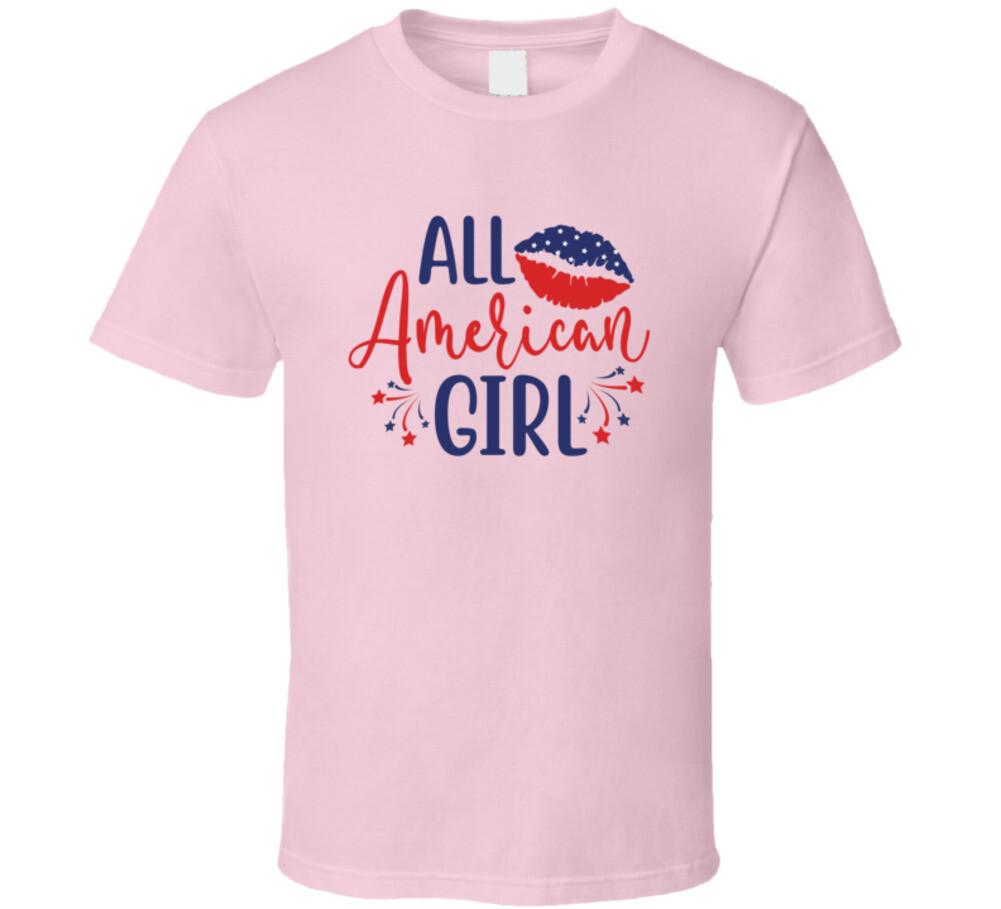 All American Girl Tee Usa Pride Tshirt July 4th Unisex T Shirt XL