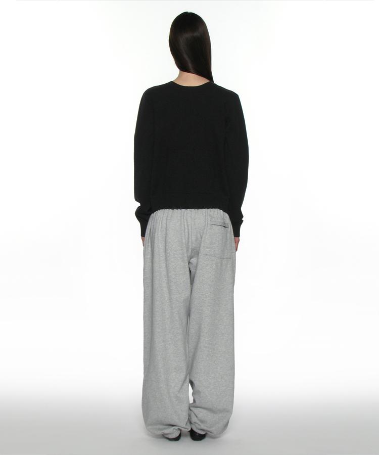 PARTIMENTO WOMEN Pwc Two-Way Pocket Knit Crew_Black