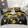 Homewish Juego de Funda Nórdica de Fútbol Americano Ciudad 2 Piezas/3 Piezas, Juego de Ropa de Cama con Casco de Rugby Graffiti, Juego de Funda de Edredón Deportivo