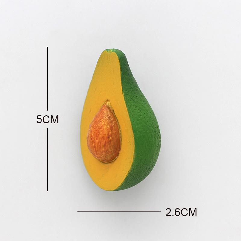 Bionic Fruit Refrigerator with 3D Fridge Magnets Pineapple Bamboo Avocado Papaya Strawberry Durian Cherry Carambola Home Décor