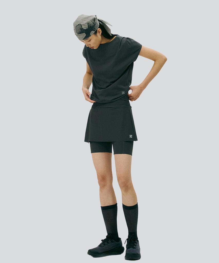 Collect Transitional Wrap Skirt Biker Shorts Women (Dark Grey)