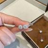 Women's Classic High-End S925 Sterling Silver Earrings with Full-Diamond Design – Light Luxury and Super Flash