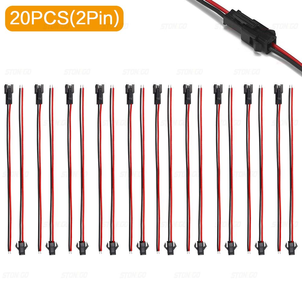 

STONEGO 20/40 шт. светодиодный удлинитель соединительный кабель провода электрический мужской женский провод для светодиодной ленты 3528 5050 RGB RGBW подключение