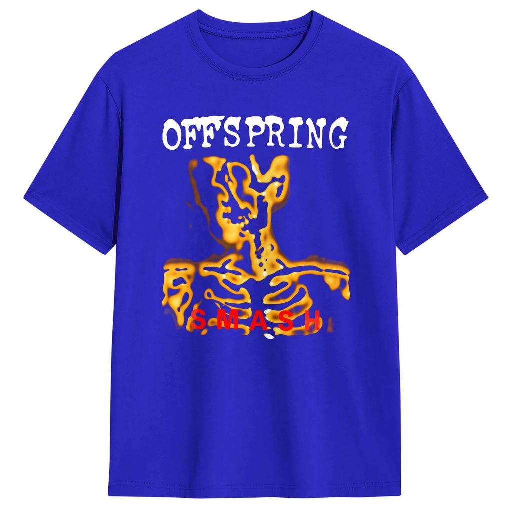 Funny The Offspring Band Smash TShirts Unisex Crew Neck 100 Cotton T Shirts Short Sleeve Tee Shirt Plus Size Clothes
