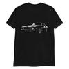 Altes Schwarzes Camaro Umriss Chevy Muscle Car Besitzer Geschenk Kurzarm Unisex T-Shirt