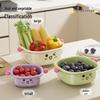 Cartoon Double-Layer Draining Basket & Fruit Plate