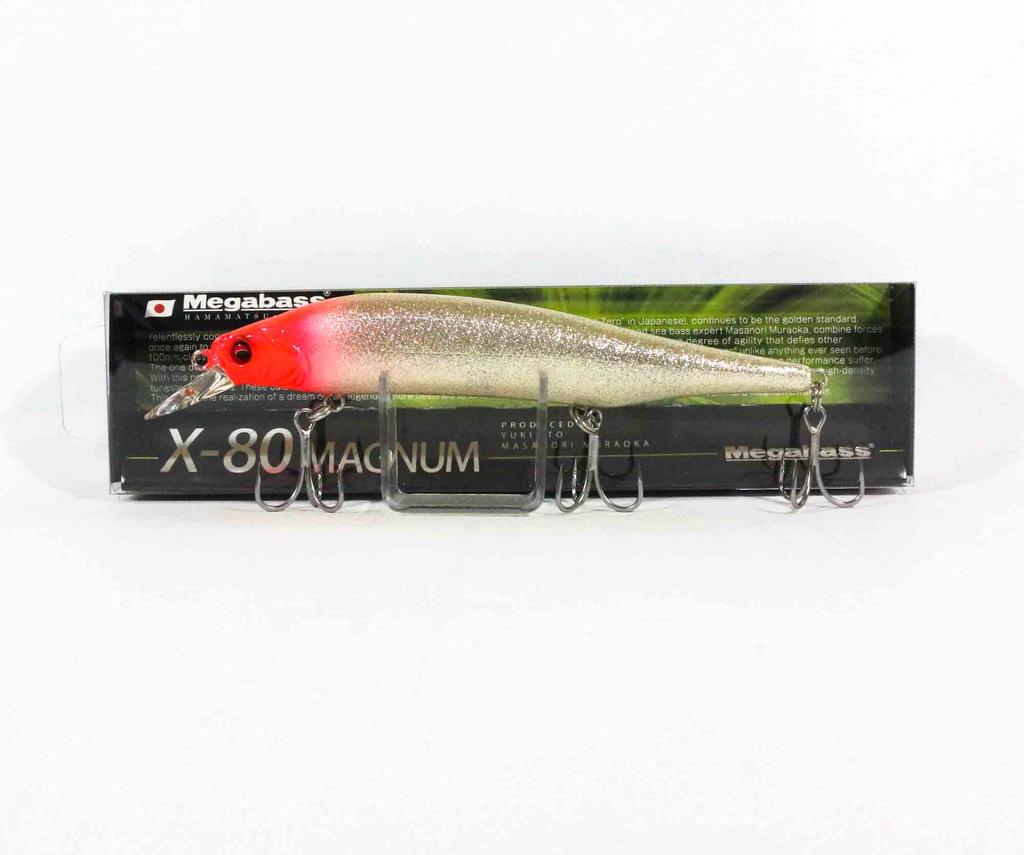 Megabass X-80 Magnum Sinking Lure GLX Shiny Red Head (7178)