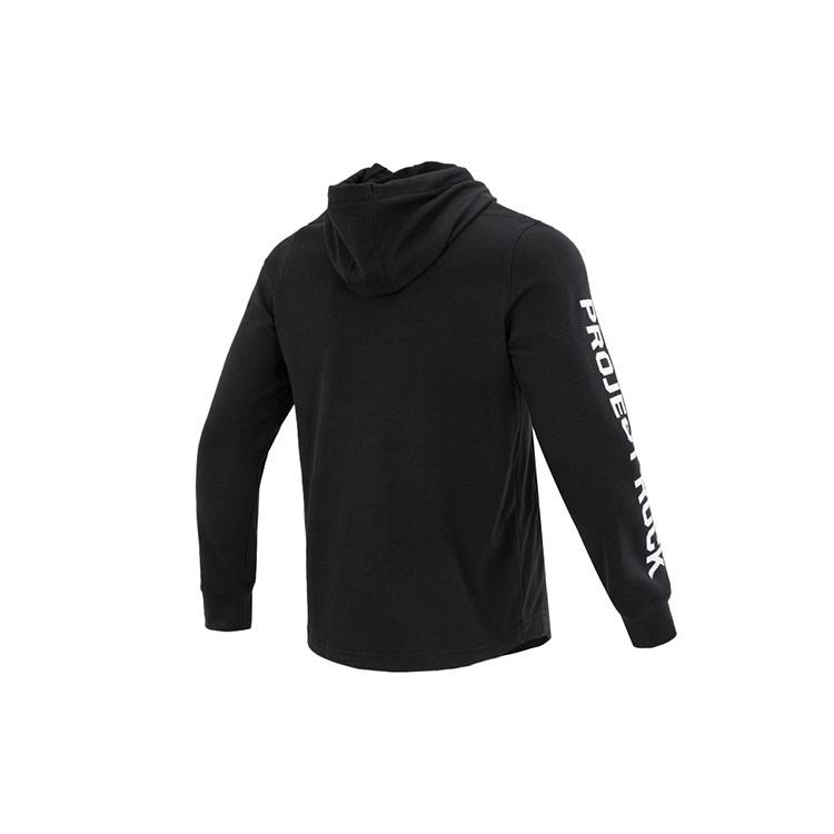 Under Armour Rock Sweatshirts Men's Black Hooded Moderate Regular 1377428-001