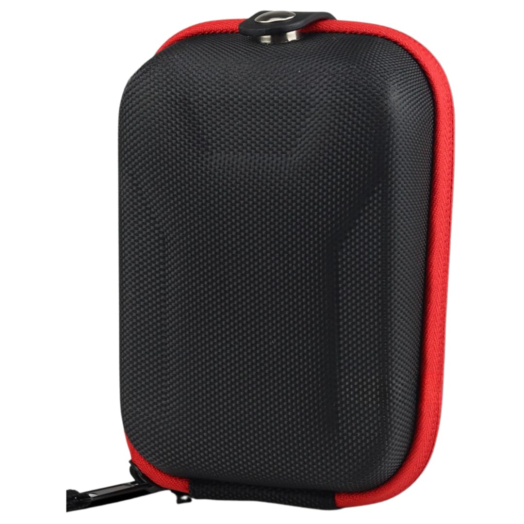 

Ateena Golf Rangefinder Case Laser Distance Meter Storage Carabiner Magnetic Opening Black Red 12.5cm x 9cm