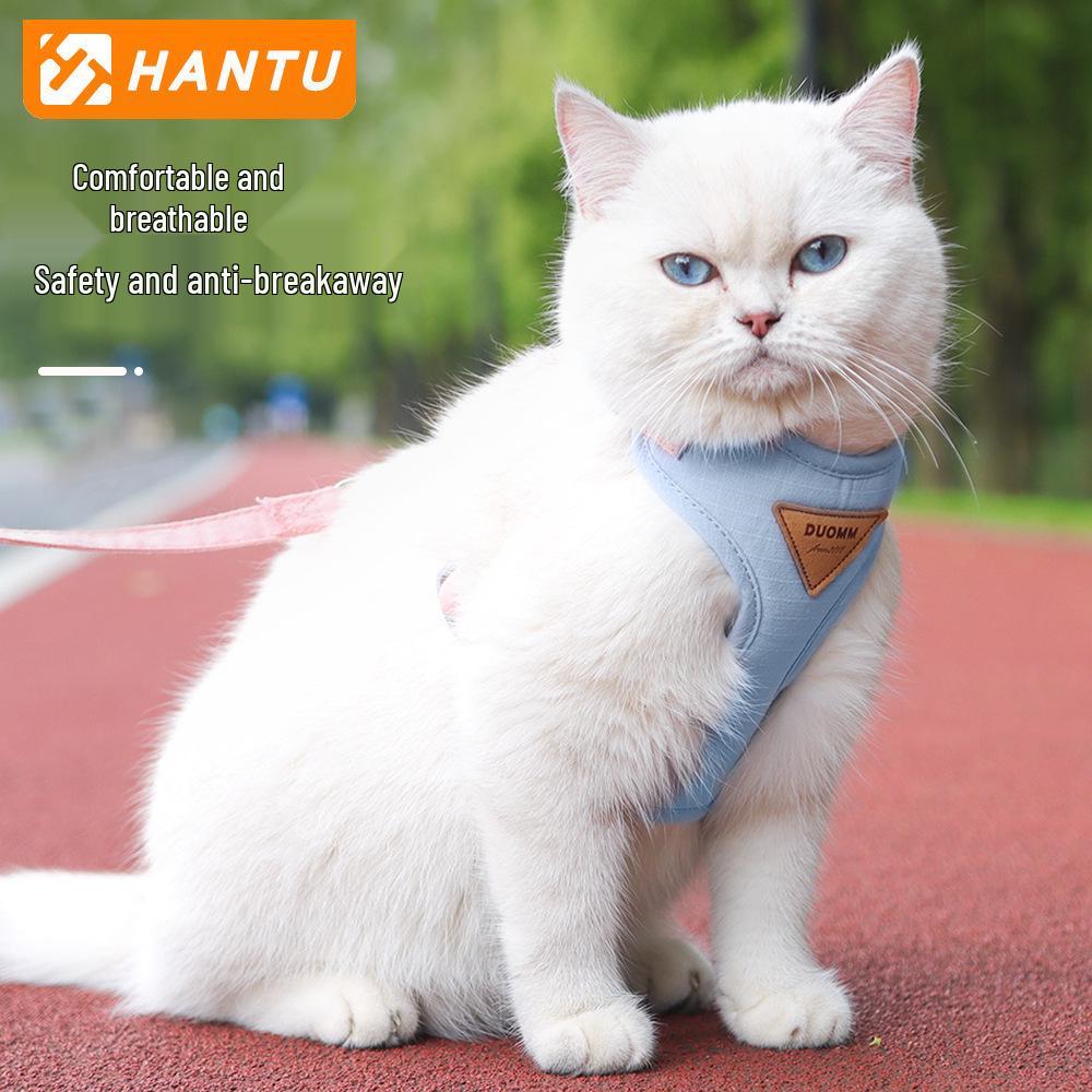 Verstellbares ausbruchsicheres Katzengeschirr und Leine für den Außenbereich