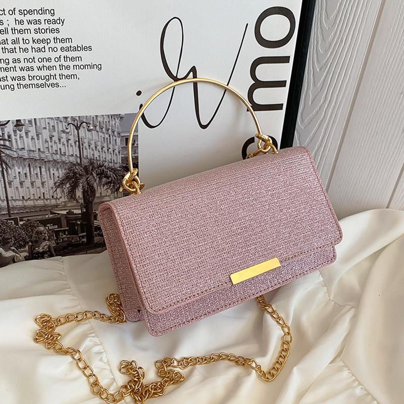 Simple Fashion Bag 2024 New Casual Korean Style Shoulder Bag Street Trend Sequined Medium Tote