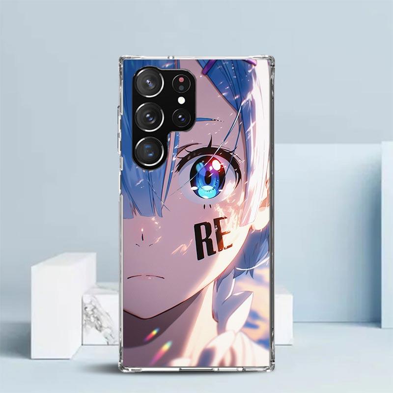 R-Rem Re Zero Anime Soft Cover for Samsung Galaxy S25 Edge S26 S24 S23 Ultra Phone Case S22 S21 Plus S20 FE Print Pattern Shell