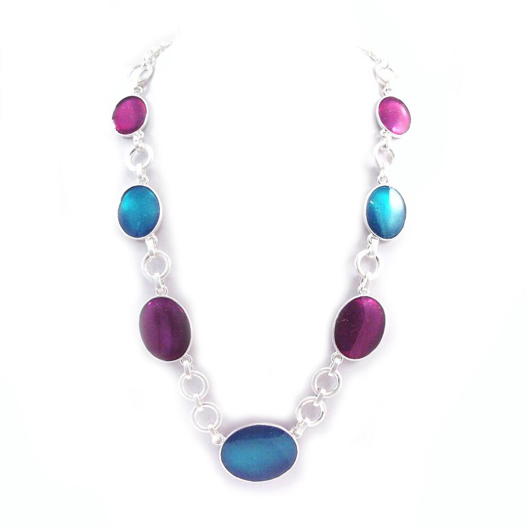 NOA [G5946] - Designer Necklace 'Nora' Turquoise Pink